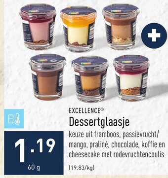 ALDI Excellence dessertglaasje 60G aanbieding
