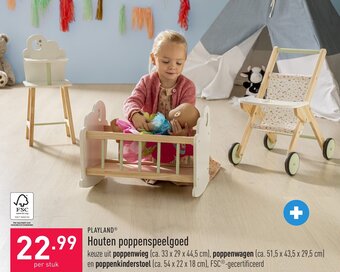 ALDI Playland Houten Poppenspeelgoed aanbieding