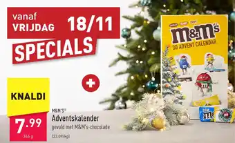 ALDI M&M's Adventskalender 346g aanbieding