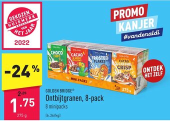 ALDI Golden Bridge Ontbijtgranen 8 Pack 275g aanbieding