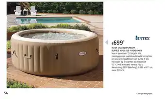 Dreamland Intex Jacuzzi Purespa Bubble Massage 4 Personen 196xh71cm aanbieding