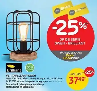 Brico Tafellamp gwen aanbieding