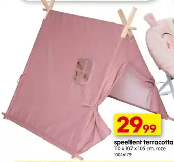 Yess Speeltent Terracotta 110 x 107 x 105cm Roze 10046179 aanbieding