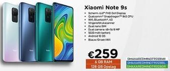 CompuDeals Xiaomi note 9s aanbieding