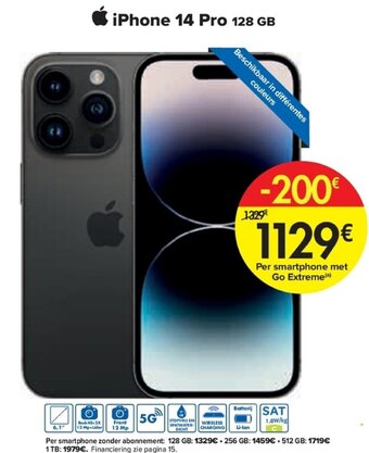 Carrefour iPhone 14 Pro Max 128GB aanbieding