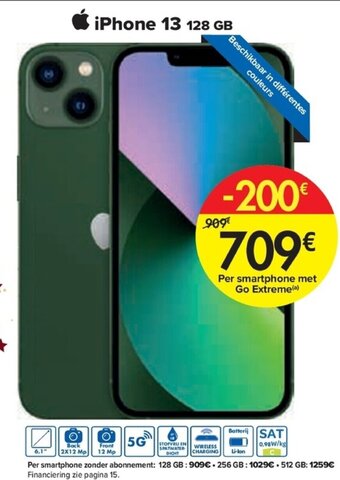 Carrefour iPhone 13 128GB aanbieding