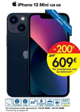 Carrefour iPhone 13 Mini 128GB aanbieding