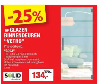 -255 Op Glazen Binnendeuren "vetro"
