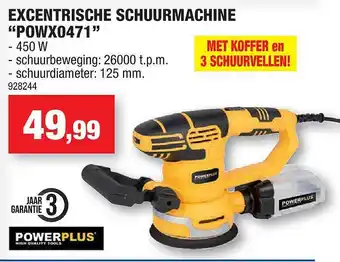 Hubo Excentrische Schuurmachine "powx0471" Powerplus aanbieding