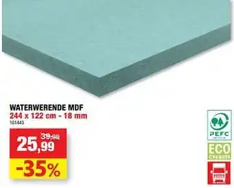 Hubo Waterwerende mdf 244x122cm aanbieding
