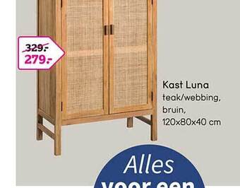 Leen Bakker Kast luna aanbieding