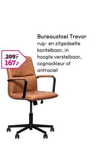 Leen Bakker Bureaustoel trevor aanbieding