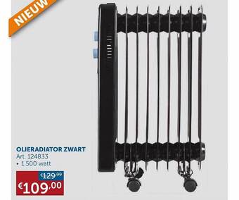 Zelfbouwmarkt Olieradiator zwart aanbieding