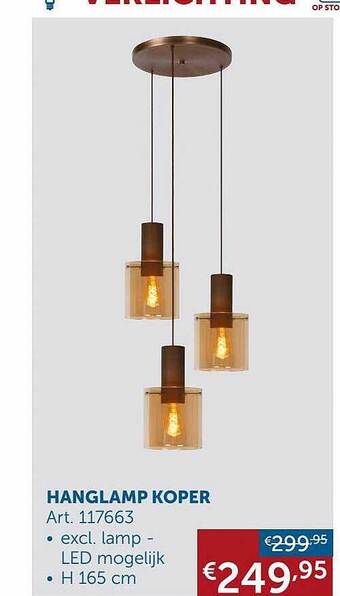 Zelfbouwmarkt Hanglamp koper aanbieding