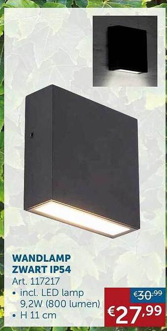 Zelfbouwmarkt Wandlamp zwart ip54 aanbieding