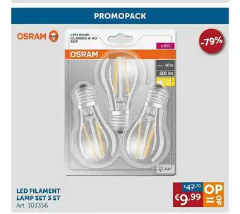 Zelfbouwmarkt Led filament lamp set 3 st aanbieding