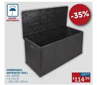 Zelfbouwmarkt Opbergbox antraciet aanbieding