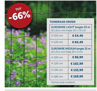Zelfbouwmarkt Tuindraad groen aanbieding