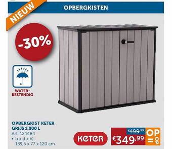 Zelfbouwmarkt Opbergkist keter aanbieding