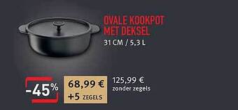 Cora Ovale kookpot met deksel aanbieding