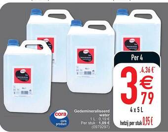Cora Gedemineraliseerd water aanbieding