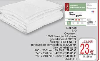 Cora Dekbed aanbieding