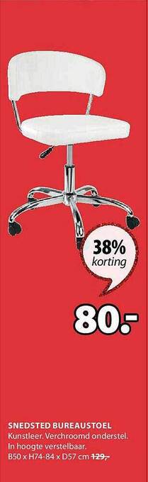 Jysk Snedsted bureaustoel aanbieding