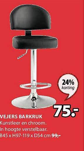 Jysk Vejers barkruk aanbieding