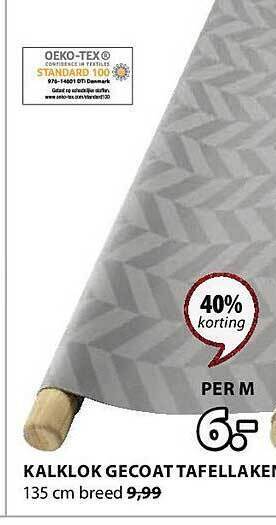 Jysk Kalklok gecoat tafellaken aanbieding