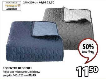 Jysk Rosentre bedsprei aanbieding
