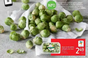 Spar Choux de bruxelles nattoyés à la main aanbieding