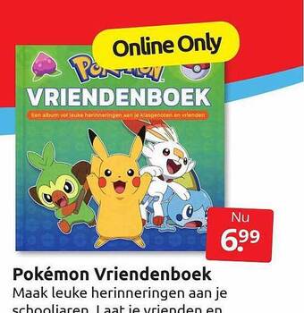 Boekenvoordeel Pokémon vriendenboek aanbieding