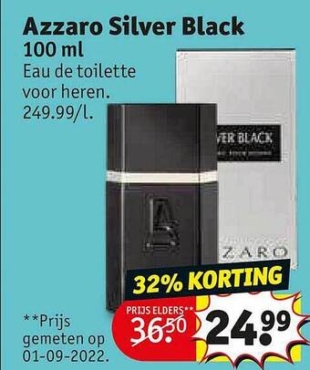 Kruidvat Azzaro silver black 100 ml aanbieding
