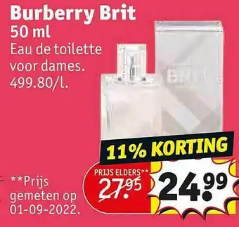 Burberry brit 50 ml eau de toilette voor dames