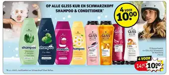 Kruidvat Op alle gliss kur en schwarzkopf shampoo & conditioner aanbieding
