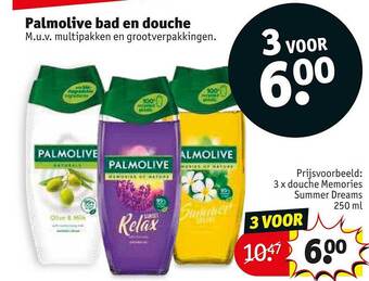 Kruidvat Palmolive bad en douche aanbieding