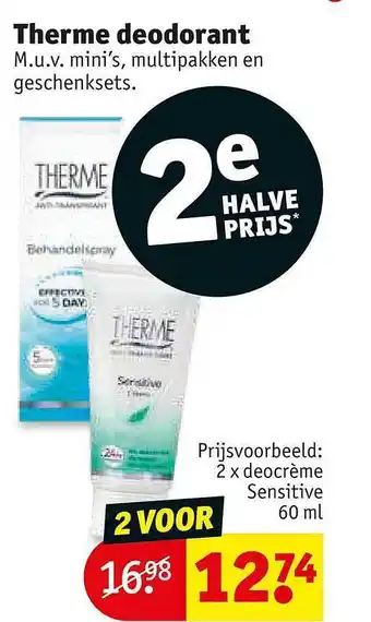 Kruidvat Therme deodorant aanbieding