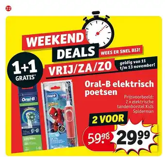 Kruidvat Oral-b elektrisch poetsen aanbieding