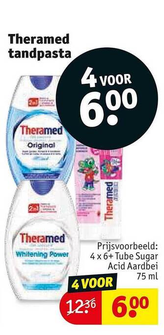 Kruidvat Theramed tandpasta aanbieding