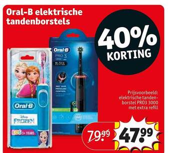 Kruidvat Oral-b elektrische tandenborstels aanbieding