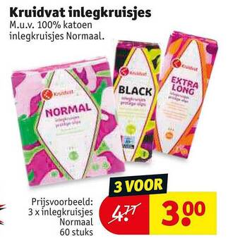 Kruidvat Kruidvat inlegkruisjes aanbieding