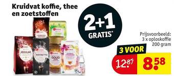 Kruidvat Kruidvat koffie, thee en zoetstoffen aanbieding