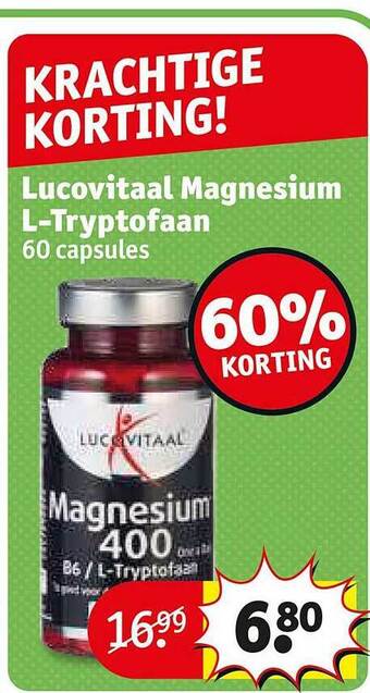 Kruidvat Lucovitaal magnesium l-tryptofaan aanbieding