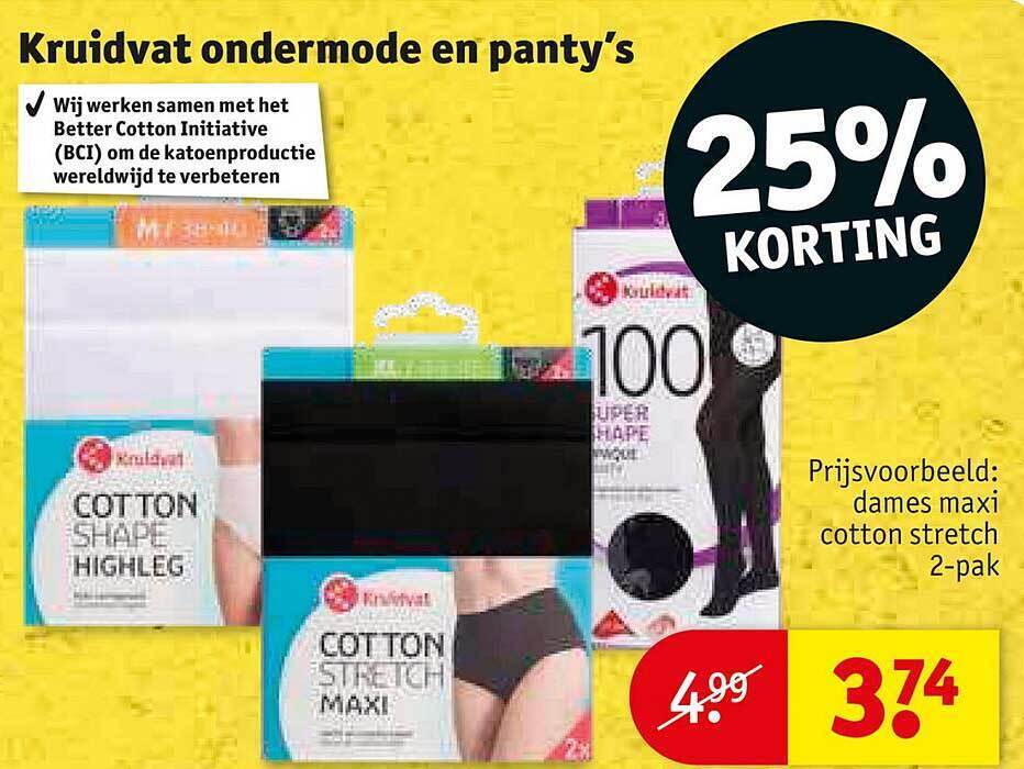 Kruidvat ondermode en panty's promotie bij Kruidvat