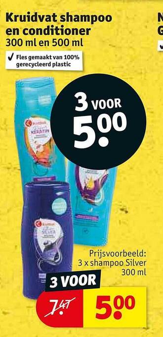Kruidvat Kruidvat shampoo en conditioner aanbieding
