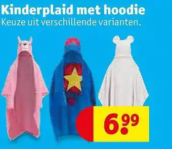 Kruidvat Kinderplaid met hoodie aanbieding