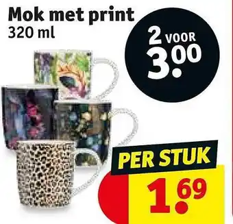 Kruidvat Mok met print 320 ml aanbieding