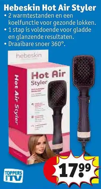 Kruidvat Hebeskin hot air styler aanbieding