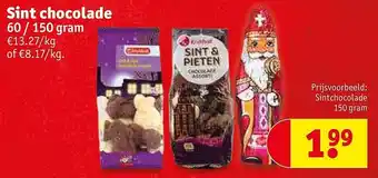 Kruidvat Sint chocolade 60-150 gram aanbieding