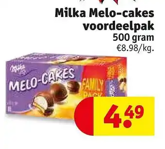 Kruidvat Milka melo-cakes voordeelpak 500 gram aanbieding